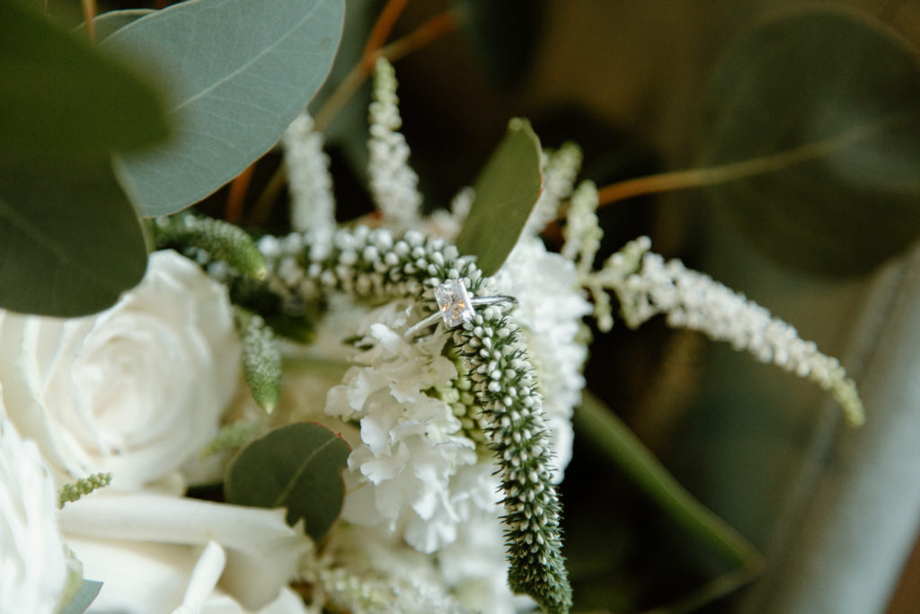 Wedding Day Bouquet, Details, Engagement Ring