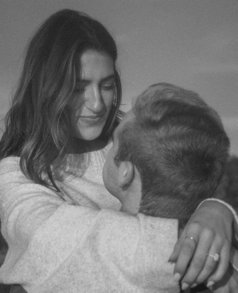 Close up of couple smiling at Lake Tawakoni State Park.